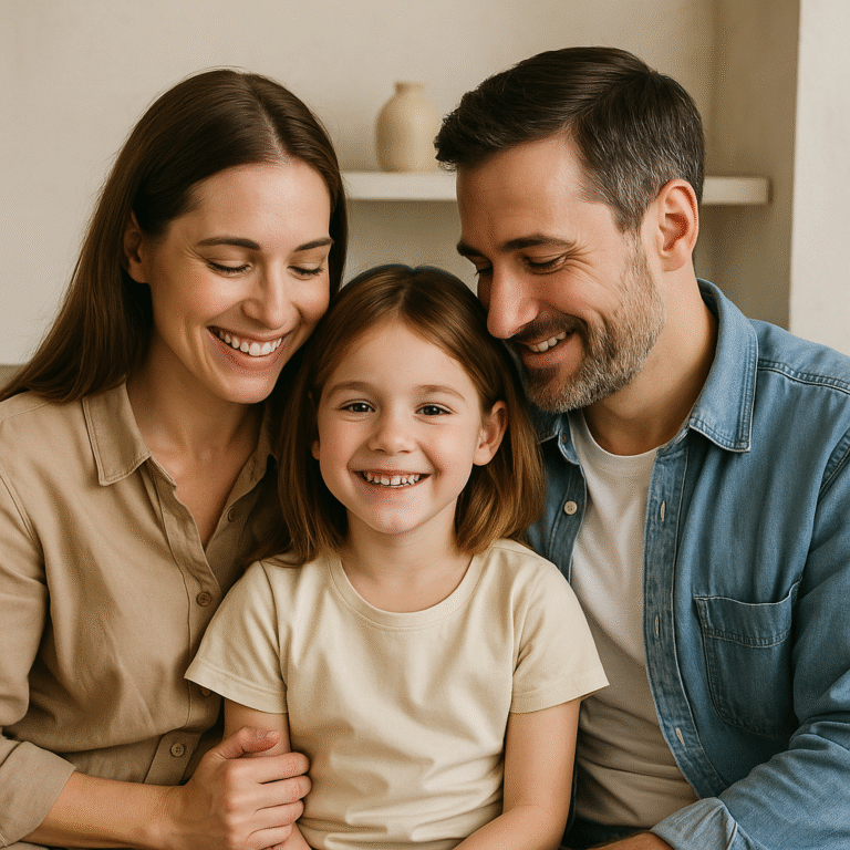 Nueva Ley de Adopción en Chile: familia con una niña